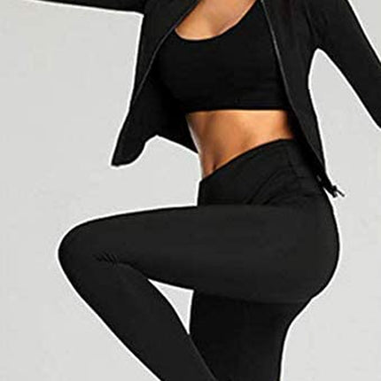 Womens Lightweight Full Zip Running Track Jacket Workout Slim Fit Yoga Sportwear with Thumb Holes
