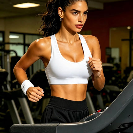 Sports Bras for Women Padded High Impact Seamless Criss Cross Back Workout Tops Gym Activewear Bra Large