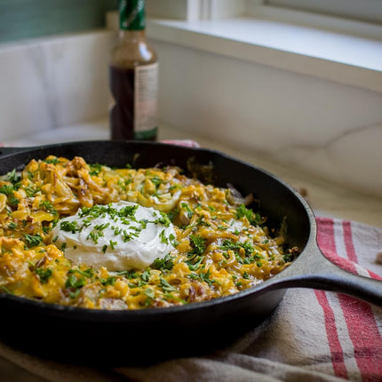 Seasoned Cast Iron Skillet 10.25 Inches - Pfas-Free, Non-Toxic Cookware - Use with an Oven, Stove, Grill, or Campfire - Naturally Non-Stick & Oven Safe | Camping-Cooking-Utensils