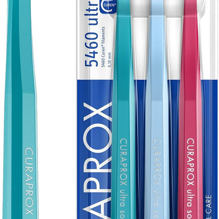 CS 5460 Ultra-Soft Toothbrush – Adult Tooth and Gum Care | Super Soft Curen® Bristles for Gentle Cleaning | Light Blue, Single Pack