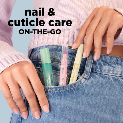 Push & Buff 2-In-1 Cuticle Care Treatment Pen | Exfoliates, Polishes and Smooths Cuticles | Textured Tip for Instant Results | Easy, Mess-Free Nail Care on the Go