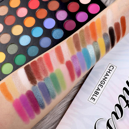 Highly Pigmented Eye Makeup Palette, Matte Shimmer Metallic Eyeshadow Pallet Long Lasting Blendable Natural Colors Make up Eye Shadows Cosmetics Gift Kit