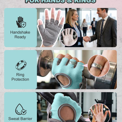 Workout Gloves for Women and Men, Breathable Weight Lifting Gloves for Gym Exercise, Fitness, Training, and Cycling, with Excellent Grip and Cushion Pads