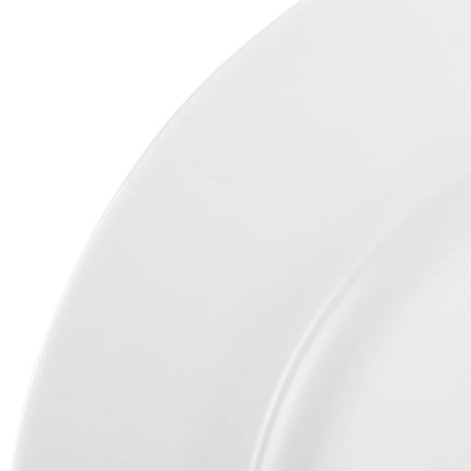 6-Piece White Dinner Plate Set, Microwave and Dishwasher Safe for Everyday Use, 10.5 Inches
