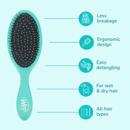 Original Detangler Hair Brush, Amazon Exclusive Aqua- Ultra-Soft Intelliflex Bristles-Detangling Hairbrush Glides through Tangles for All Hair Types (Wet Dry & Damaged Hair) - Women & Men