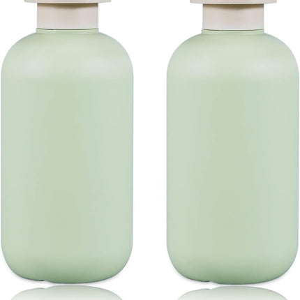 6.8Oz Squeeze Bottles with Flip Cap, Refillable Plastic Travel Bottles for Creams, Lotion, Shampoo, Conditioner (2 Pcs)