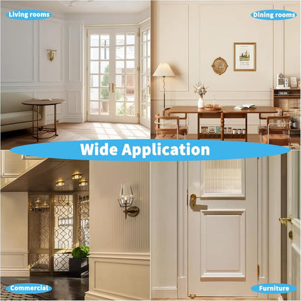 Pre-Cut Wall Molding Set of 6 Pcs, Ready-To-Assemble Wainscoting Panels for Interior Wall Décor Living Room Bedroom Accent Wall - Installed with Glue, 3 Top 3 Bottom