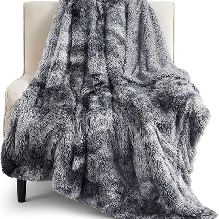 Bedsure Gentlesoft Fluffy Fuzzy Faux Fur Throw Blanket for Couch, Soft Sherpa Fleece Cozy Gifts for Women, Plush Bed Blanket Room Decor for Men, Thick Warm Teen Gifts Winter Bedding