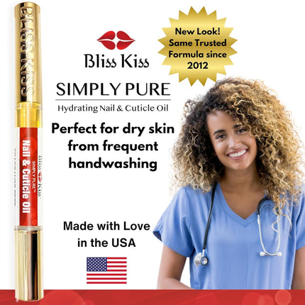 | Fragrance Free 4 Nail Oil Cuticle Pens W/Vitamin E & Jojoba⏤Nail Strengthener Nail Growth and Strengthening Serum for Brittle, Peeling, Breaking, Thin Nails