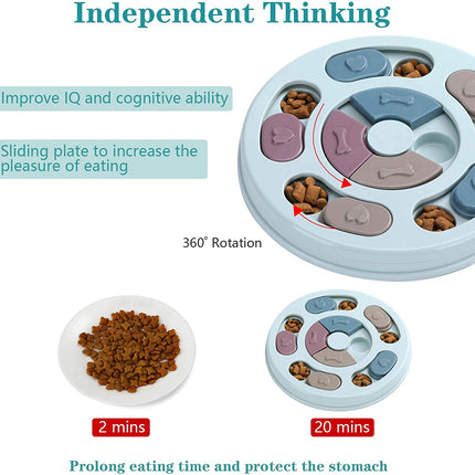 Dog Puzzle,Dogs Food Toys for IQ Training & Mental Enrichment,Dog Treat Puzzle(Blue)