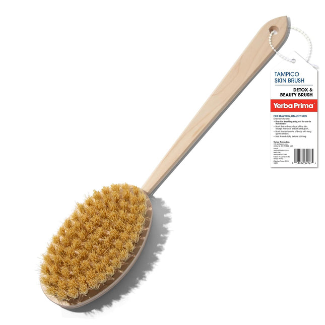 Tampico Skin Brush (Pack of 1) - Natural Vegetable Fiber Bristles for Dry Skin Brushing