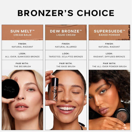 Dew Bronze - Hydrating Liquid Bronzer Stick for a Sun Kissed Glow - Liquid Contour Stick Infused with Nourishing Skin Care Ingredients - Sculpted Face Makeup Essential - Salt (0.4 Oz)