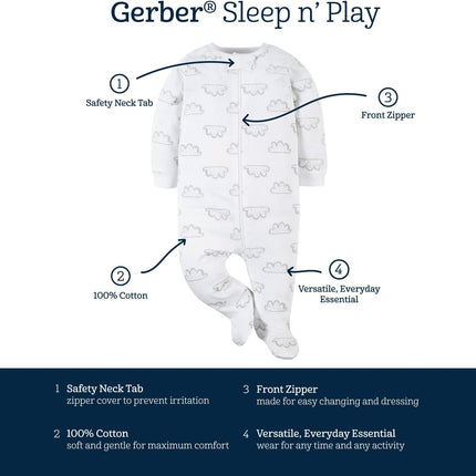 Baby-Boys 4 Pack Sleep 'N Play Footie