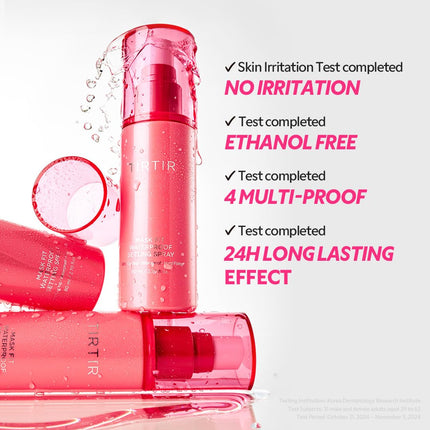 Waterproof Setting Spray – 24 Hour Long Lasting Fix, Sweatproof Water Resistant Makeup Finisher – Ethanol Free, Semi Matte Finish for Oily Skin – Korean Makeup Fixer