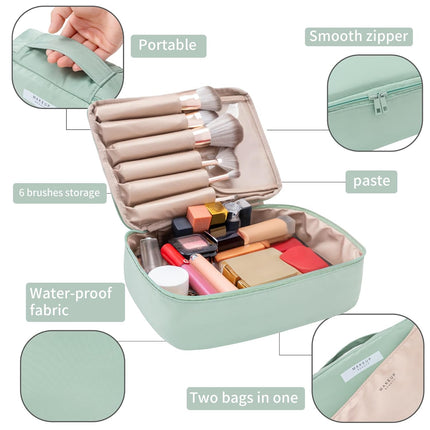 Travel Makeup Bag Cosmetic Bag Makeup Bag Toiletry Bag for Women and Men (Green)