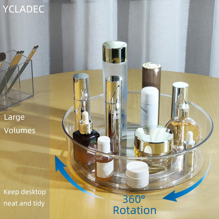 4 Pack Lazy Susan 11.5" Inch Turntable Organizer Organization Storage Container Bins Spice Rack Cabinet Rotating Condiment for Pantry Countertop Kitchen Vanity Bathroom Jewelry Holder Clear | Pantry Organizers and Storage Container Bins Spice Rack Cabinet Condiment for Countertop Kitchen Fridge Bathroom Holder Clear
