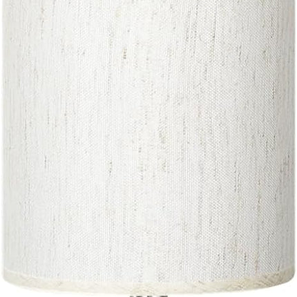 Bedside Table Lamp for Bedroom - 3 Way Dimmable Touch Lamp USB C Charging Ports and AC Outlet, Small Lamp Wood Base round Flaxen Fabric Shade for Living Room, Desk, LED Bulb Included