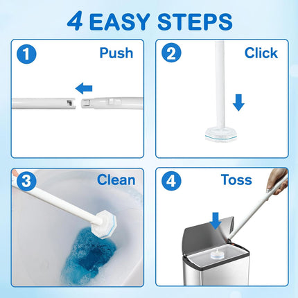 Disposable Toilet Brush Cleaning System, with 20 Pcs Brush Bowl for Clorox