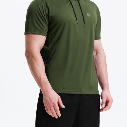 Dry Fit Workout Athletic Muscle Tank Top Running Shirts with Hoods