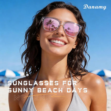Sunglasses Womens Polarized Sunglasses for Women Trendy Designer Mirrored UV Protection Sun Glasses