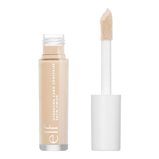 Hydrating Camo Concealer, Covers Blemishes & Under-Eye Circles, Full-Coverage & Delivers a Satin Finish, Vegan & Cruelty-Free, Light Ivory