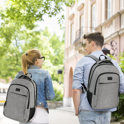 Travel Laptop Backpack, Business anti Theft Slim Sturdy Laptops Backpack Personal Item Bag, Water Resistant College School Computer Bag Gift for Men & Women Fits 15.6 Inch Notebook, Grey