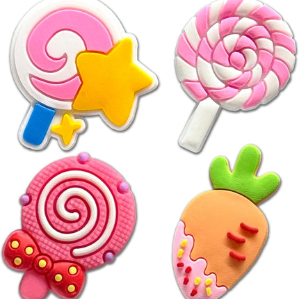 36-Piece Cute Pink Shoe Charms for Girls & Kids – Kawaii Butterfly, Heart, Unicorn, Rainbow, Animal, Fruit, Ice Cream, Lollipop & Happy Face Charms, Adorable Shoe Accessories for Clogs and Sandals, Birthday Gift & Party Favor
