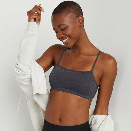 Women'S String Bralette Pack, 3-Pack, Cotton Sports Bralette Bras for Women, Solid or Assorted Wireless Bras