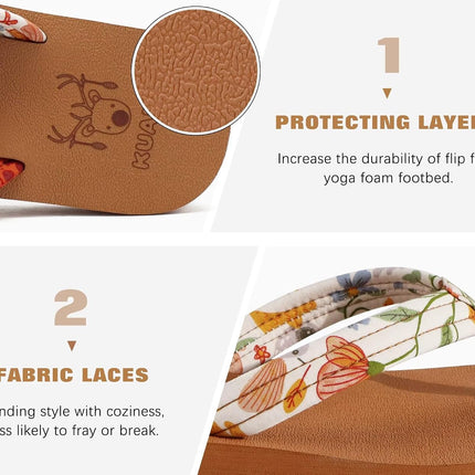 Womens Arch Support Flip Flops Ladies Comfort Lightweight Soft Yoga Mat Cushion Walking Thong Sandals