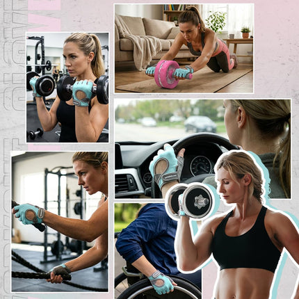 Workout Gloves for Women and Men, Breathable Weight Lifting Gloves for Gym Exercise, Fitness, Training, and Cycling, with Excellent Grip and Cushion Pads