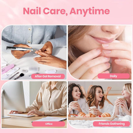 Beetles Nail Strengthener, Air Dry Pink Neutral Nail Polish Strengthener and Nail Growth Treatment Strengthener for Thin Nails and Growth