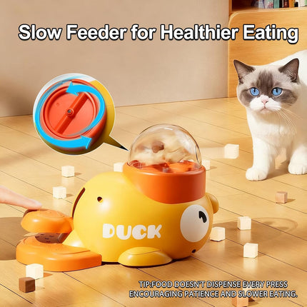 Duck Dog Slow Feeder Puzzle Toy, 3 Adjustable Openings, Treat Dispenser