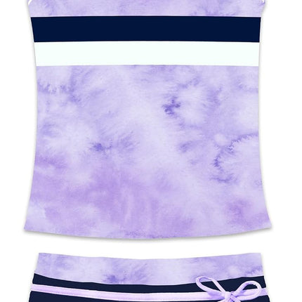 Little Girls' Summer Swimwear Two Piece Boyshort Tankini Kids Swimsuit