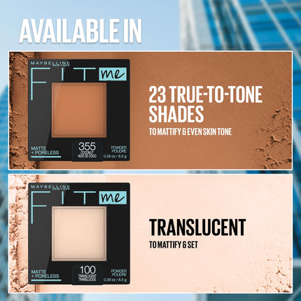 New York Fit Me! Matte + Poreless Foundation Powder, 100 Translucent, 8.5 G, 310 Sun Beige