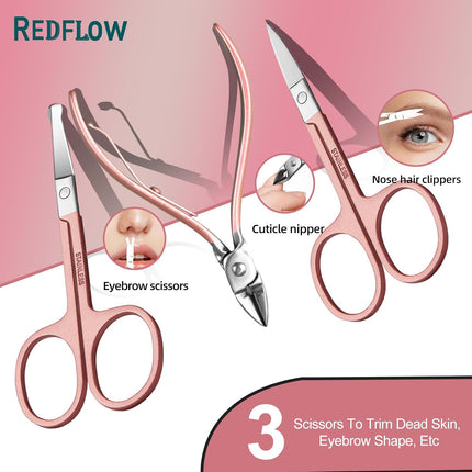 Manicure Set 30 in 1 Nail Clipper Set,  Nail Clippers, Fingernail & Toenail Clippers, Manicure Tools, Pedicure Tools, Suitable for Travel Manicure Kit, Nail Set Kit with Everything Profe