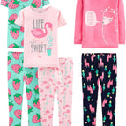 8 / Green Strawberries/Pink Flamingo/Rose Llama Print/Navy