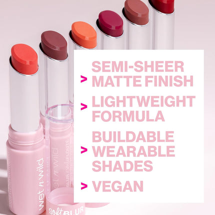 Soft Blur Matte Lipstick, Velvety Semi-Sheer Buildable Color, Soft Matte Powdery Finish, Comfortable Wear, Vegan & Cruelty-Free - Nude for Love