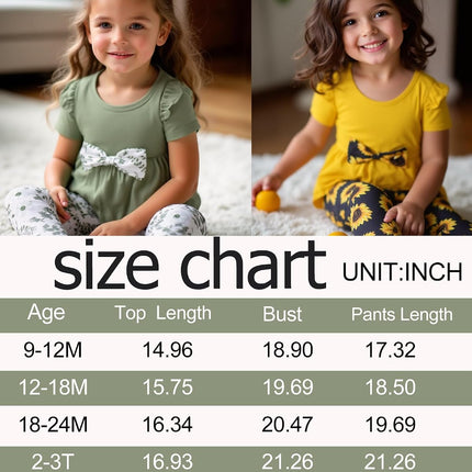 Baby Girl Clothes Toddler Girl Outfits Infant Girl Summer Clothes for Girl Ruffle Shirt Pants+Cute Headband 3PCS