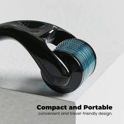 Derma Roller for Men & Women - Personal Cosmetic Beauty Tool 0.25Mm - Titanium(Black Blue)