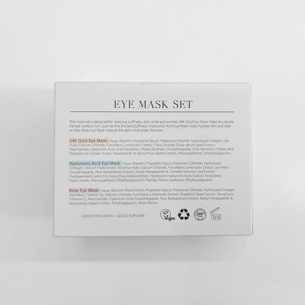 under Eye Patches Gold and Hyaluronic Acid for Puffy Eyes,Rose Eye Masks for Dark Circles and Puffiness Skin Care Smooth Wrinkles Products 30 Pairs