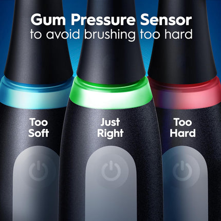 Rechargeable Electric Toothbrush, Io3 Limited Deep Clean, 3 Cleaning Modes, Visual Pressure Sensor to Protect Gums, 2 Brush Heads, Travel Case, White
