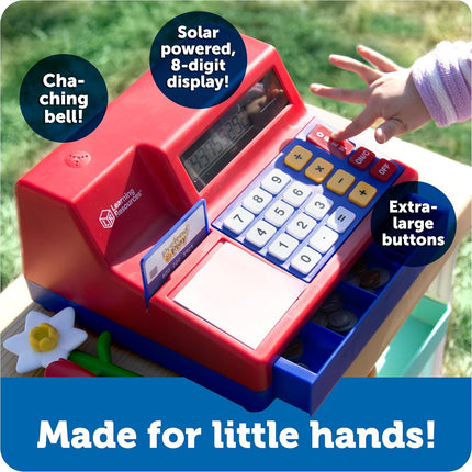 Pretend & Play Calculator Register Toy - Kids Play Set & Credit Card Toy, Register for Kids, Pretend Grocery Store Shopping Playset for Toddlers, Teaching Math Set