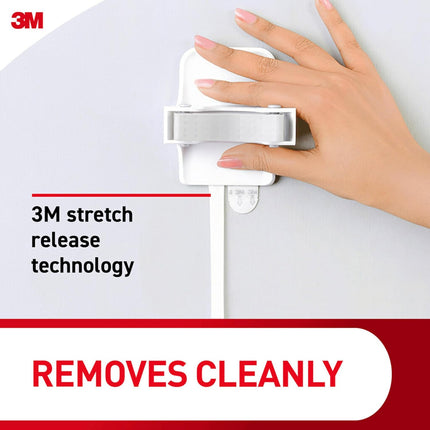 Command Broom Grippers, 2 Hangers and 4 Strips, Damage-Free Mop and Broom Holder Wall Mount, Household Cleaning Tool Organizer for Kitchen, Laundry Room, Closet, Holds up to 4 Lb