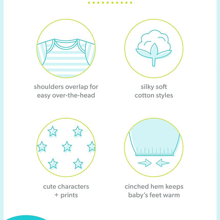 Baby Girls' 3-Pack Cotton Sleeper Gown