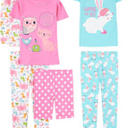 7 / Blue Bunny/Pink Dots/White Forest Animals