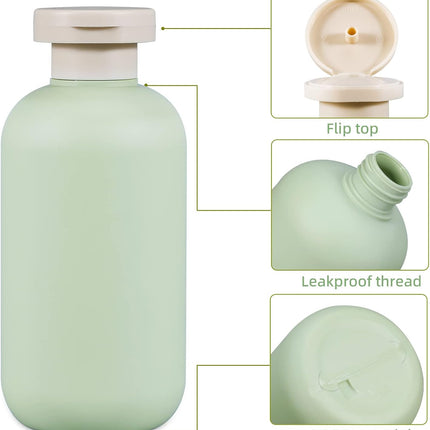 6.8Oz Squeeze Bottles with Flip Cap, Refillable Plastic Travel Bottles for Creams, Lotion, Shampoo, Conditioner (2 Pcs)