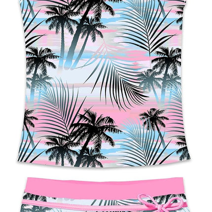 Little Girls' Summer Swimwear Two Piece Boyshort Tankini Kids Swimsuit