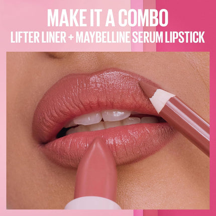 MAYBELLINE Serum Lipstick, Hydrating Lip Makeup with 8Hrs of Lip Plumping Moisture with Hyaluronic Acid + Oil Blend, Upstate (Light Cool Brown Satin)