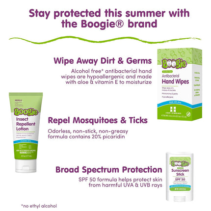 Antibacterial Hand Wipes - 100 Count - Hypoallergenic & Alcohol-Free - Travel and Diaper Bag Essential