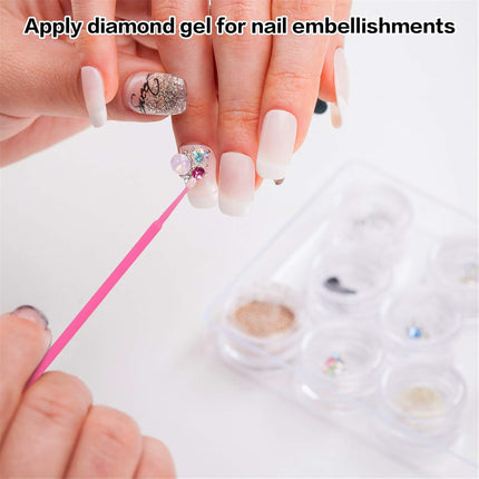 400PCS Micro Cotton Swabs, Disposable Eyelash Microswabs for Eyelash Extensions, Lash Brush Applicators Pink(Head Diameter: 2.0Mm)